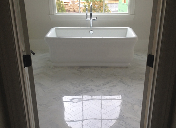 White Carrera Marble Restoration in Nashville, TN