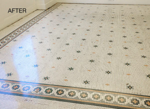 Porcelain Mosaic Floor Restored