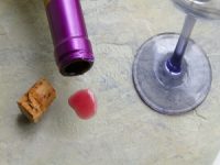 wine spill on stone