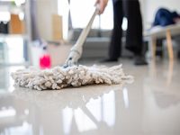 Dust Mopping Marble